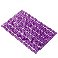 Пластик 6 шт. Алфавит числа письмо прямой формировщик оборки набор, AMW помадка торт украшение из мастики инструменты для моделирования