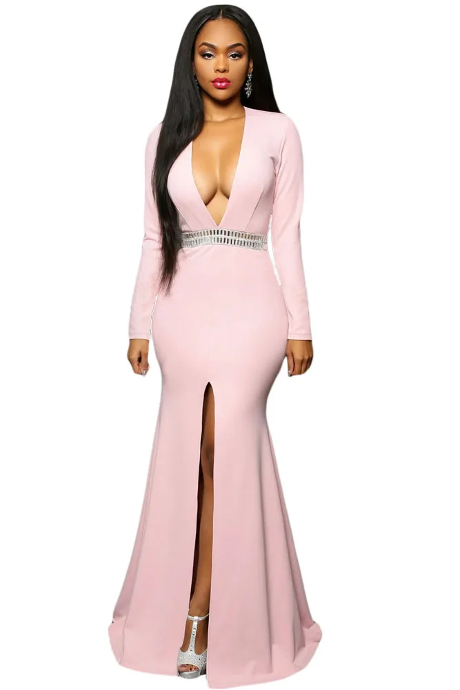 front slit gown