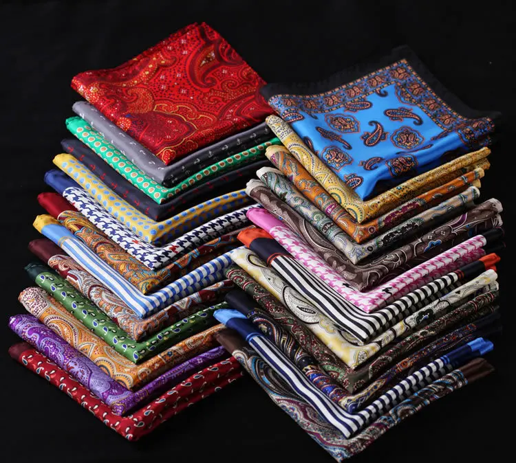 Rose Gold Paisley Pocket Square Handkerchief Hanky Pocket Handkerchief Wedding