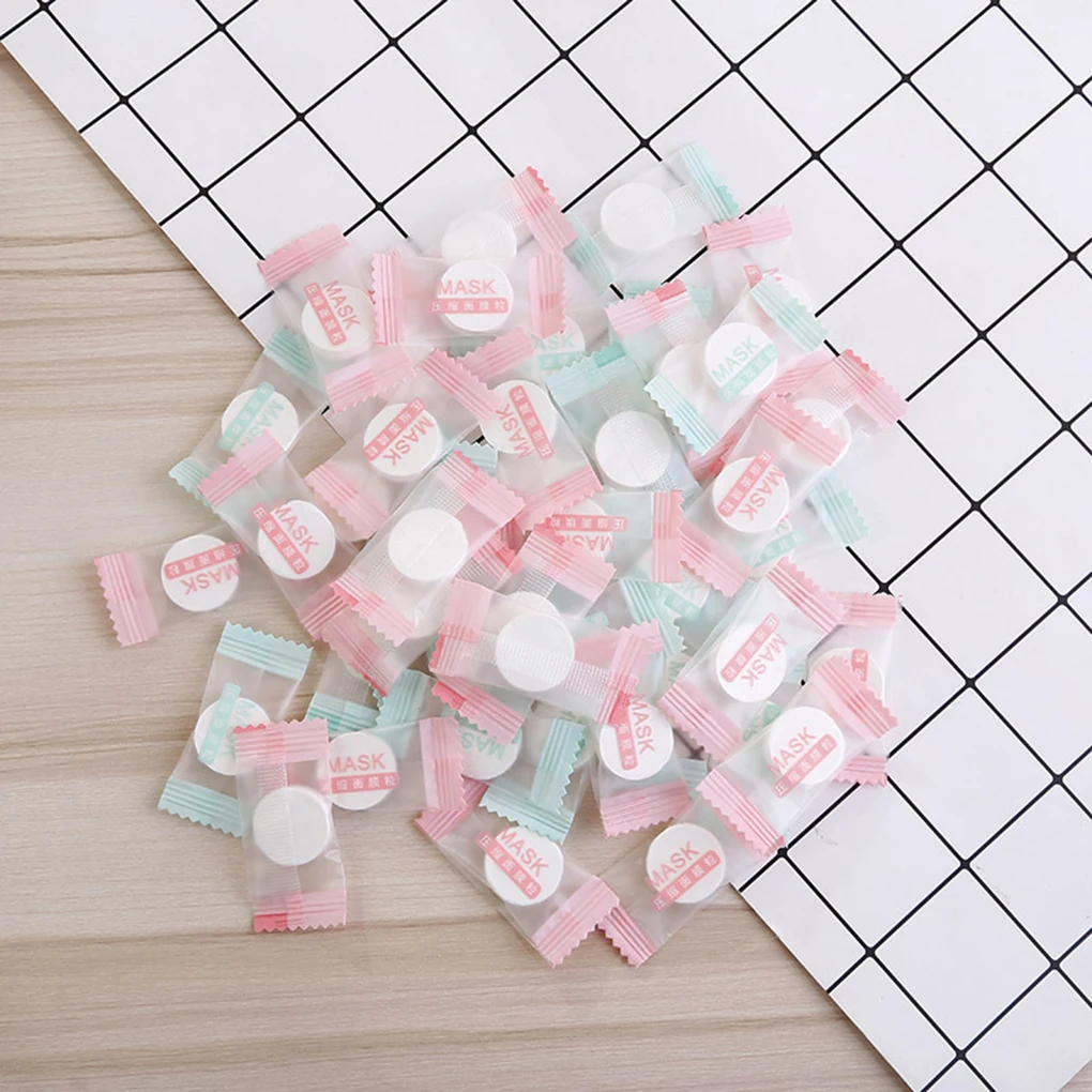 

NianLenss100PCS/Set DIY Water-saving Facial Paper Compressed Masque Disposable Mask Sheet Tablets Care Skin Face