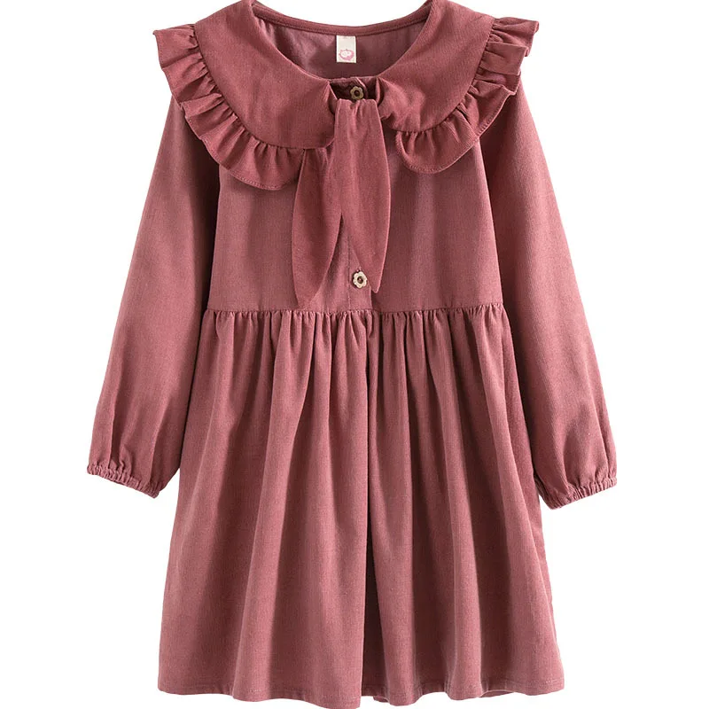 

2018 New Baby Girls Autumn Dress Brand Cotton Bow Children Long Sleeve Dress Kids Beautiful Dress Toddler Princess Dress,#3351
