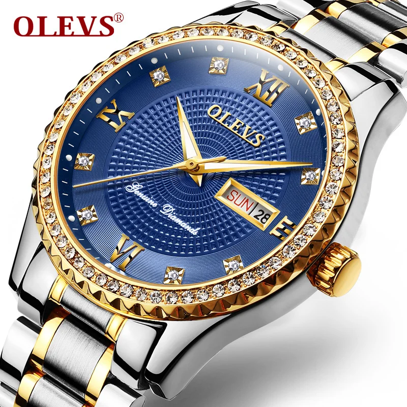 relogio masculino OLEVS Mens Watches Top Brand Luxury Full Steel Quartz Watch Men Fashion Business Sport Waterproof Wristwatch kashidun relogio masculino mens watches top brand luxury fashion business quartz watch men sport steel waterproof wristwatch