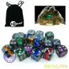 Bescon Mineral Rocks GEM VINES 6 Sides 16MM Dice Set 20 Pack, 5/8"  D6 Mineral Rock Dice Set in Assorted Colors 1