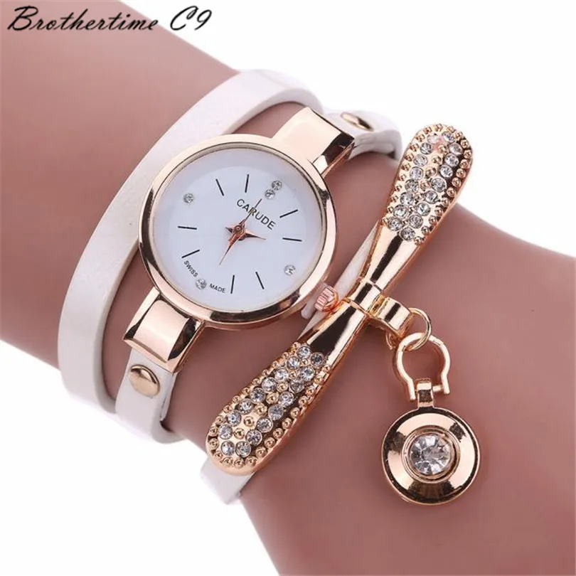 

Fashion Small Fresh Striped Cloth Bracelet Table 2018 New Style Three Times Winding Dragonfly Diamond Set Ms Bracelet Foreign Tr