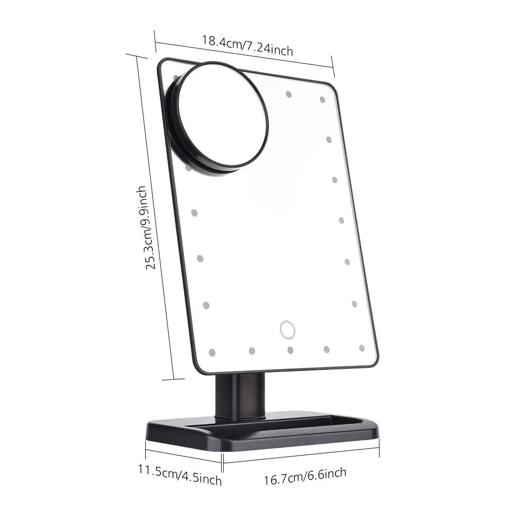  Bluetooth Speaker LED Makeup Mirror Smart Musical 20 Lights Touch Screen Adjustable Vanity Makeup M