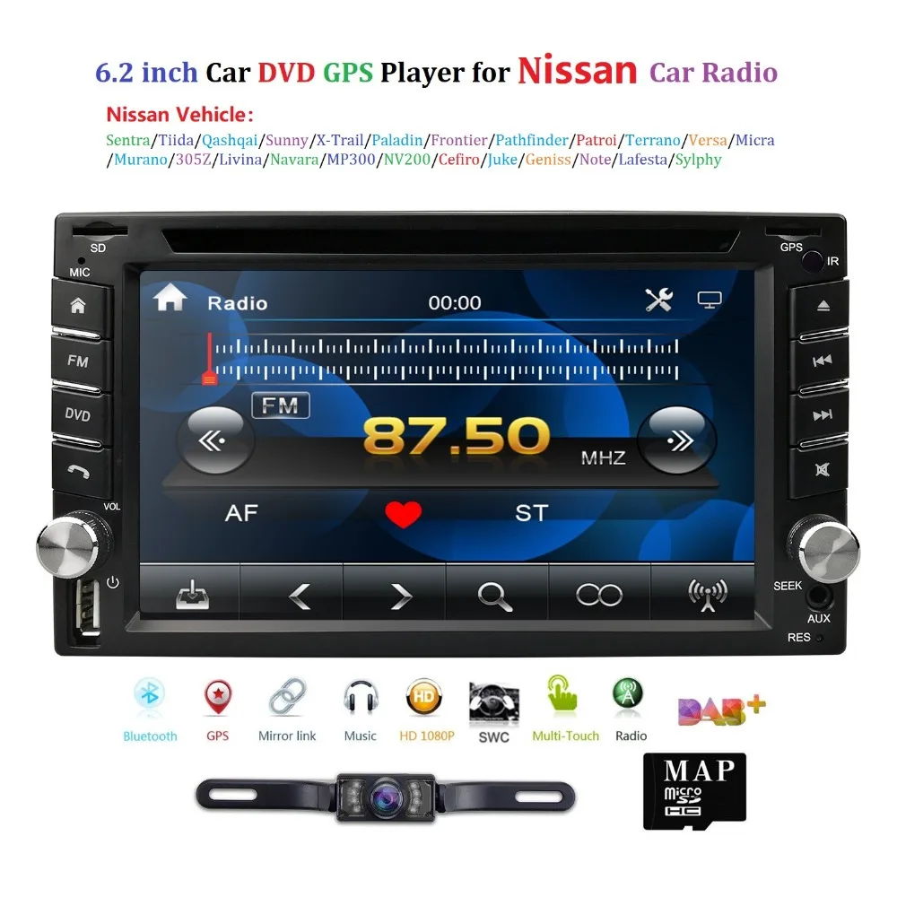  Monitor de coche para Nissan Navara D40 07-15 navegación GPS DVD Radio estéreo Bluetooth USB contro