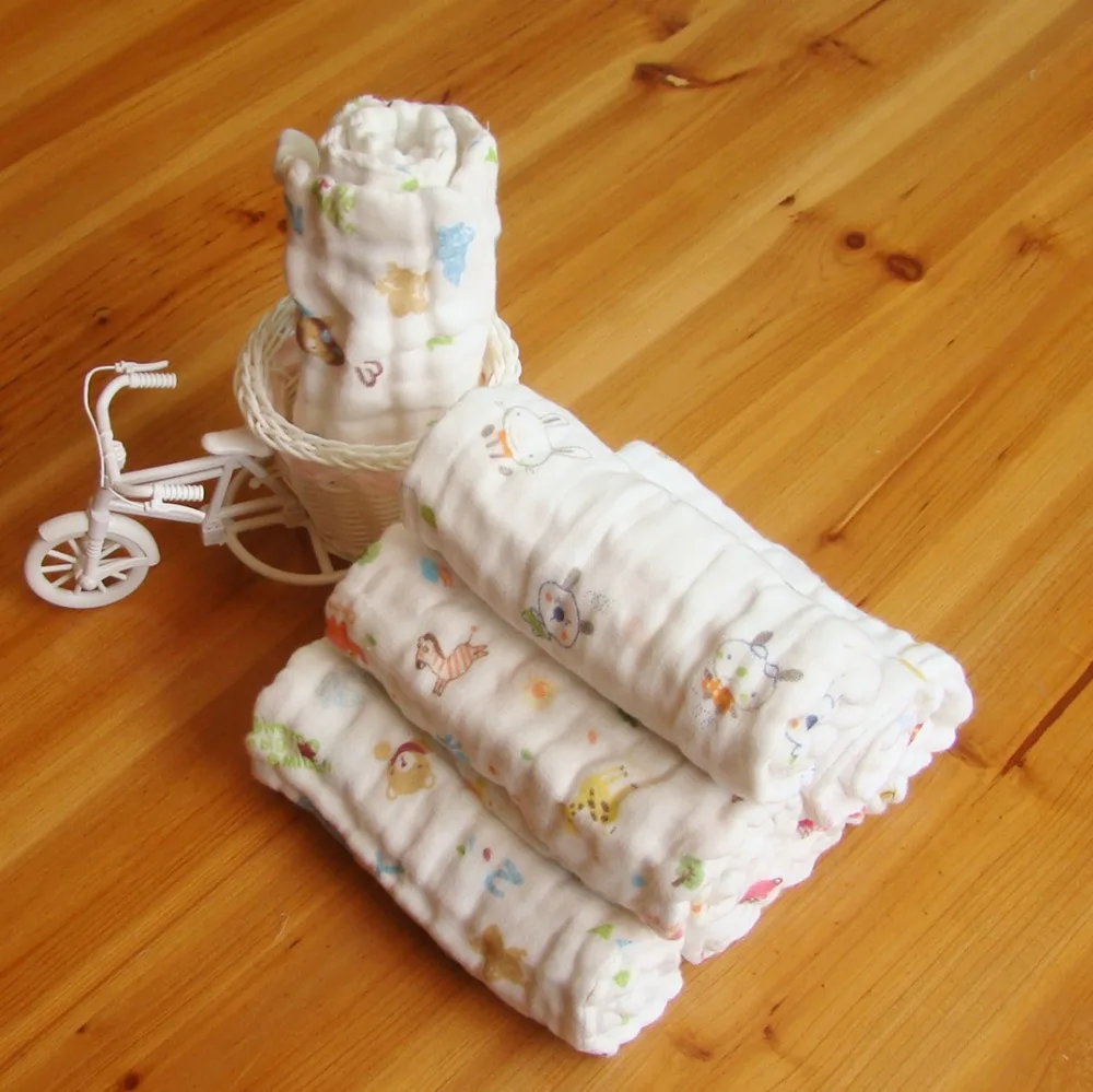 10 PCS Muslin Cloth Cotton Gauze Baby Diaper Inserts Soft  Super absorption  Reusable Liner  17x48cm