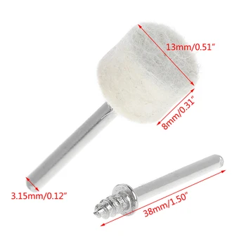 

50Pcs 13mm/25mm Wool Felt Polishing Grinding Pad Buffing Wheel Grinding Pad + 4Pcs 3.15mm Shank Rotary Tool
