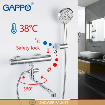 

GAPPO Shower Faucet thermostatic bath bathtub faucets wall thermostat shower set mitigeur baignoire brass thermostatic faucet