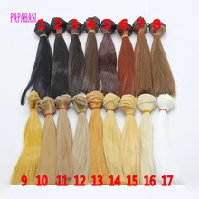 1pcs hair refires bjd hair 15cm 100CM black gold brown khaki white grey color short straight