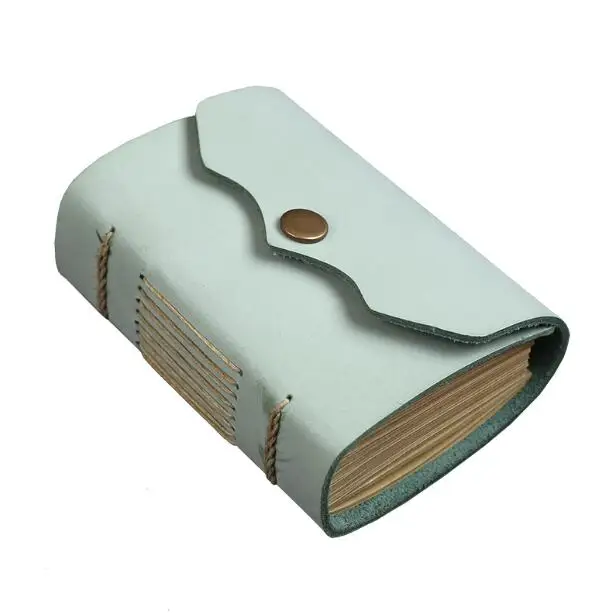 

160 Sheets Pocket Genuine Leather Handmade 100g Kraft Paper Sketch Book DIY Journal Travel Notebook Easy To Carry