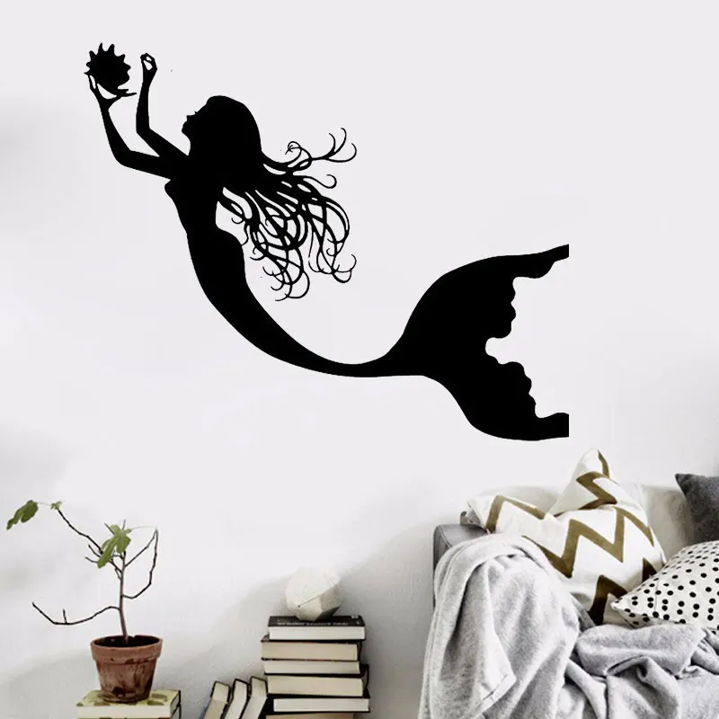 Mermaid Wall Decal Art Decor Nursery Sticker wall art mermaid wall