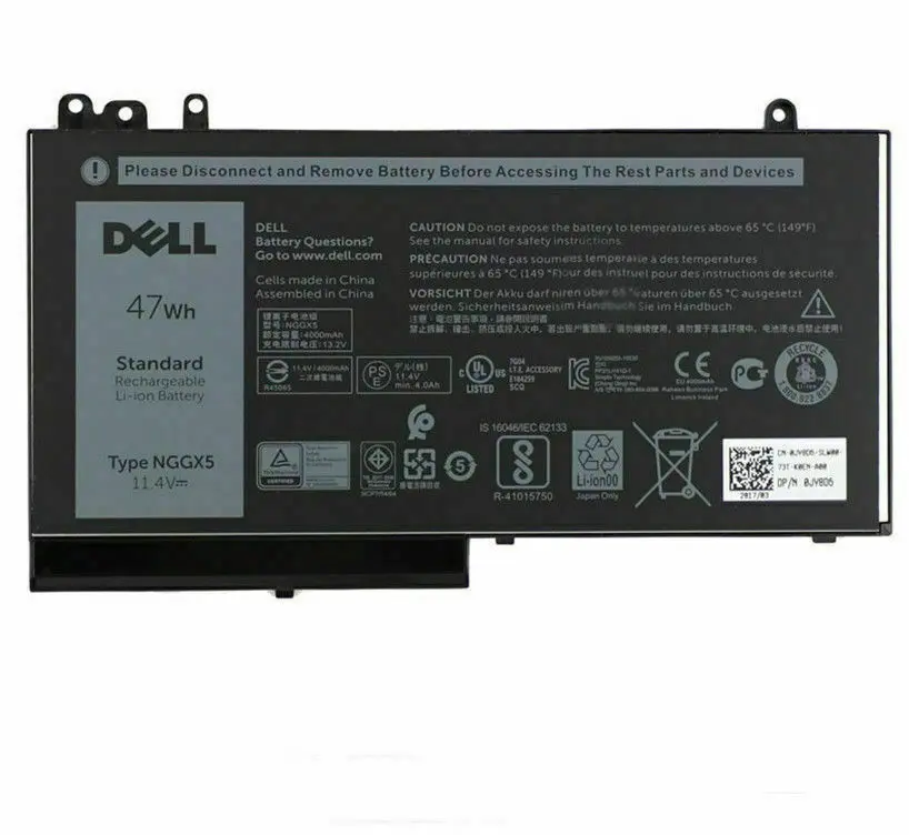 7 XINBOX натуральная 11,4 V 47Wh NGGX5 ноутбук Батарея для DELL Latitude E5270 E5470 M3510 E5570 E5550 RDRH9