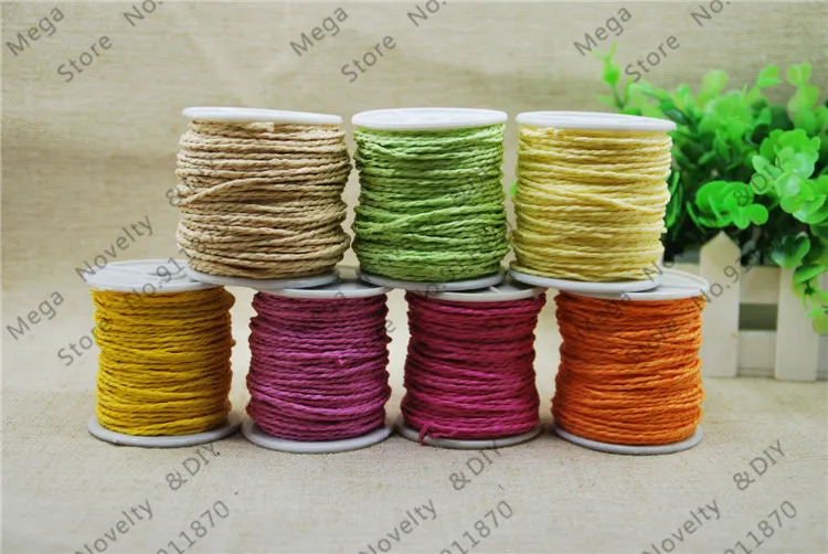 Multi Paper Raffia Cord Twisted Paper Cords Ribbon Rope for Gift Wrap