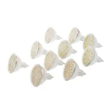 Самый дешевый 10 x MR16 GU 5,3 60 SMD светодиодный светильник лампа Точечный светильник 3W теплый белый энергосберегающий