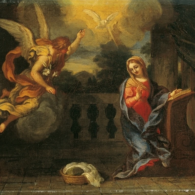 The Annunciation (Annunciazione Poster Print (24 x 18)