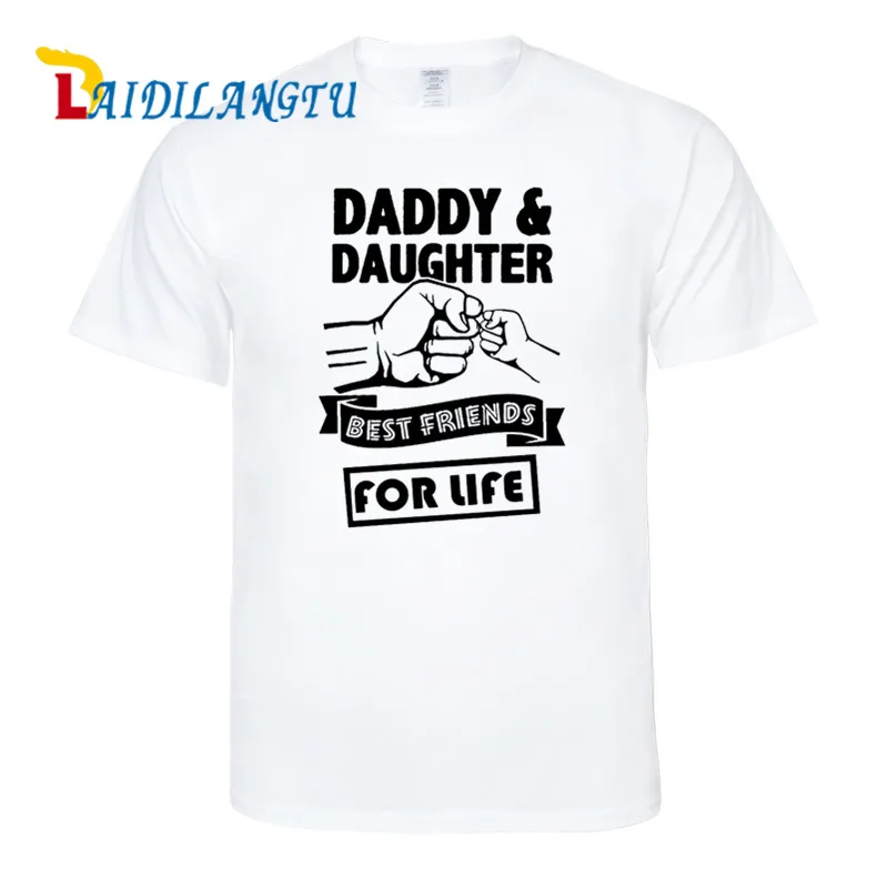 

mens tshirts fashion 2018 Daddy And Daughter Best Friends For Life Fathers Day Dad Gift Funny Logo Printed Cotton Short T-Shirts