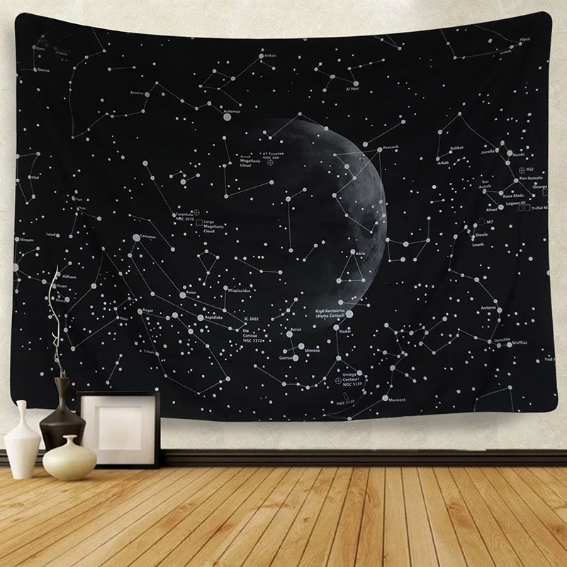 

Unique Design Wall Hanging Tapestry Starry Sky Moon Art Home Decoration Beach Blanket Bedspread XH8Z JY05