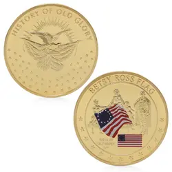 Бетси Росс флаг история былая слава Позолоченные памятные монеты новое качество
