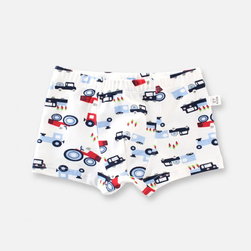 

27kids Soft Organic Cotton Children's Teenager Underwear Colorful Boys Shorts Panties Baby Boy Stripes Kids Underwear 4-14y