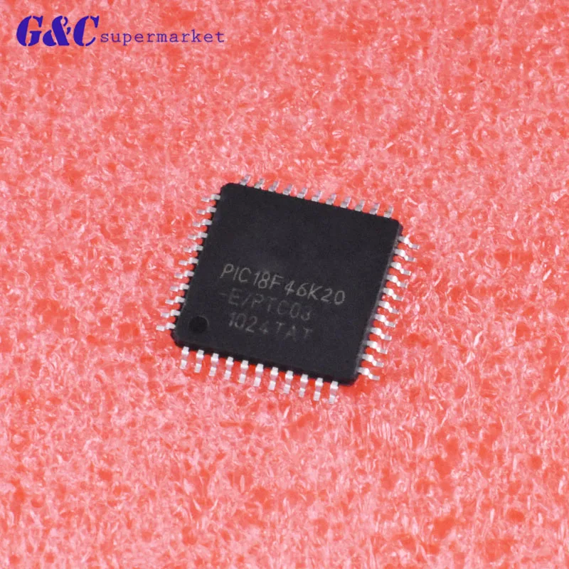 

1PCS PIC18F46K20-E/PT 44-Pin Flash Microcontrollers with 10-Bit A/D and nanoWatt Technology
