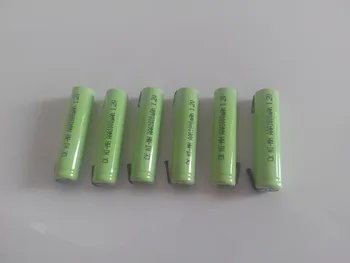 

6PCS 1.2V AAA rechargeable battery 1000mah 3A 10440 NiMH NiMH battery with pins for Braun electric shaver razor toothbrush