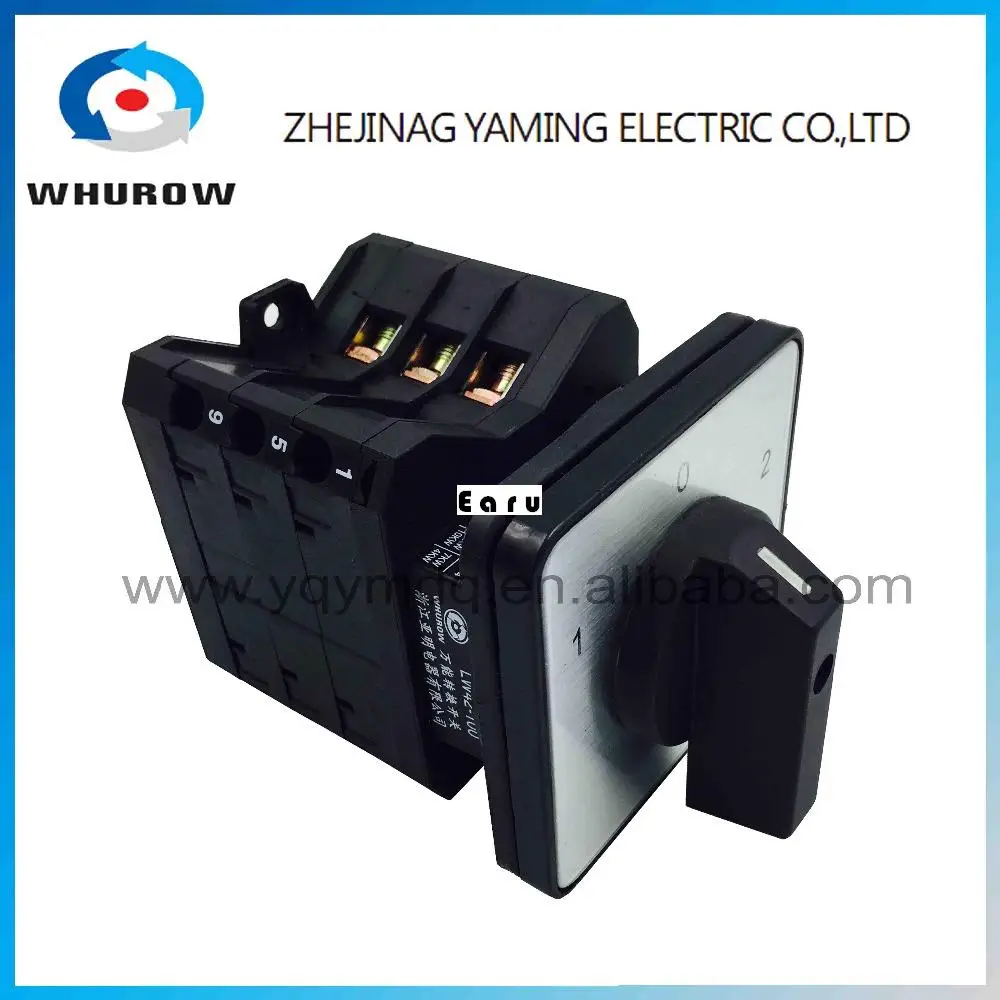 Changeover rotary cam universal switch LW42 LW40 Series 100A 3 poles ...