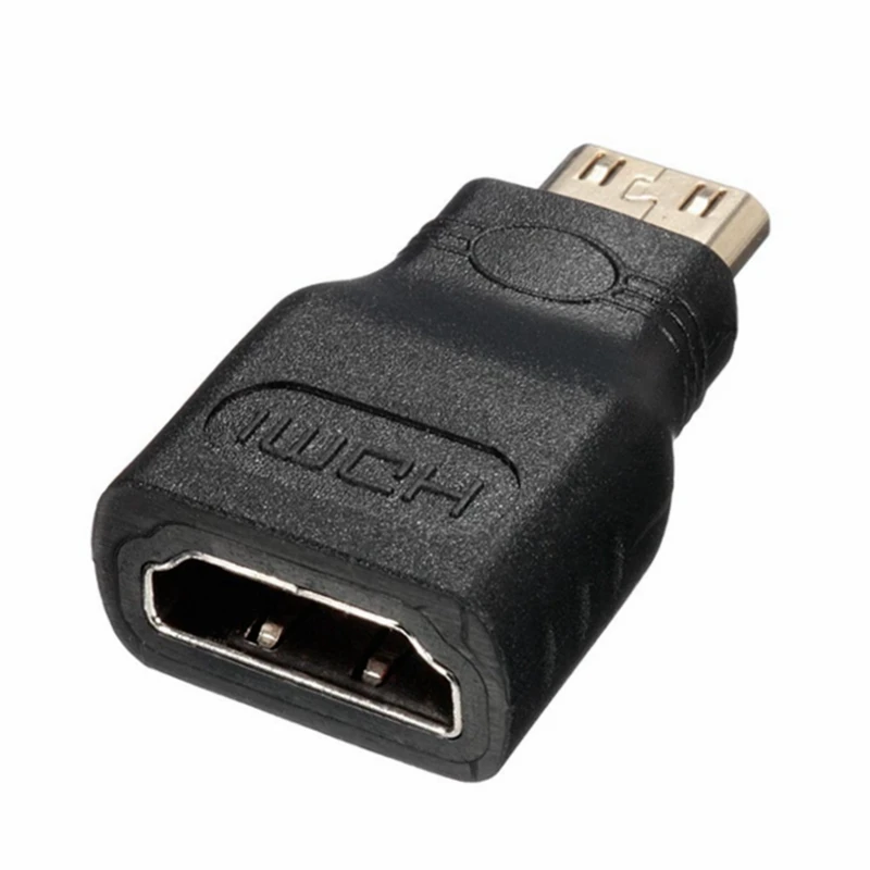 

Wholesale Price Black Gold Plated HDMI Female Type A To Mini HDMI Type C Male Adapter Connector Gold Plated