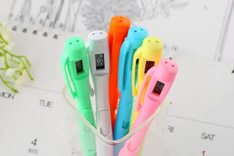 2pcs-per-lot-multi-function-ball-point-pen-with-time-clock-pen-kids-students-office-prize (3)