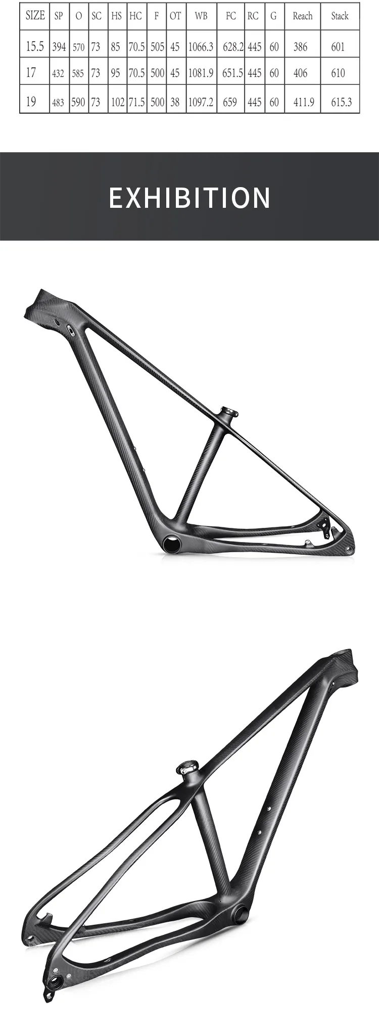 Top 29er newly mtb carbon bike frame 3k twill 15.5 /17/19 inch BB92 mountain bicycle frameset bicicletas mountain bike carbon frames 3