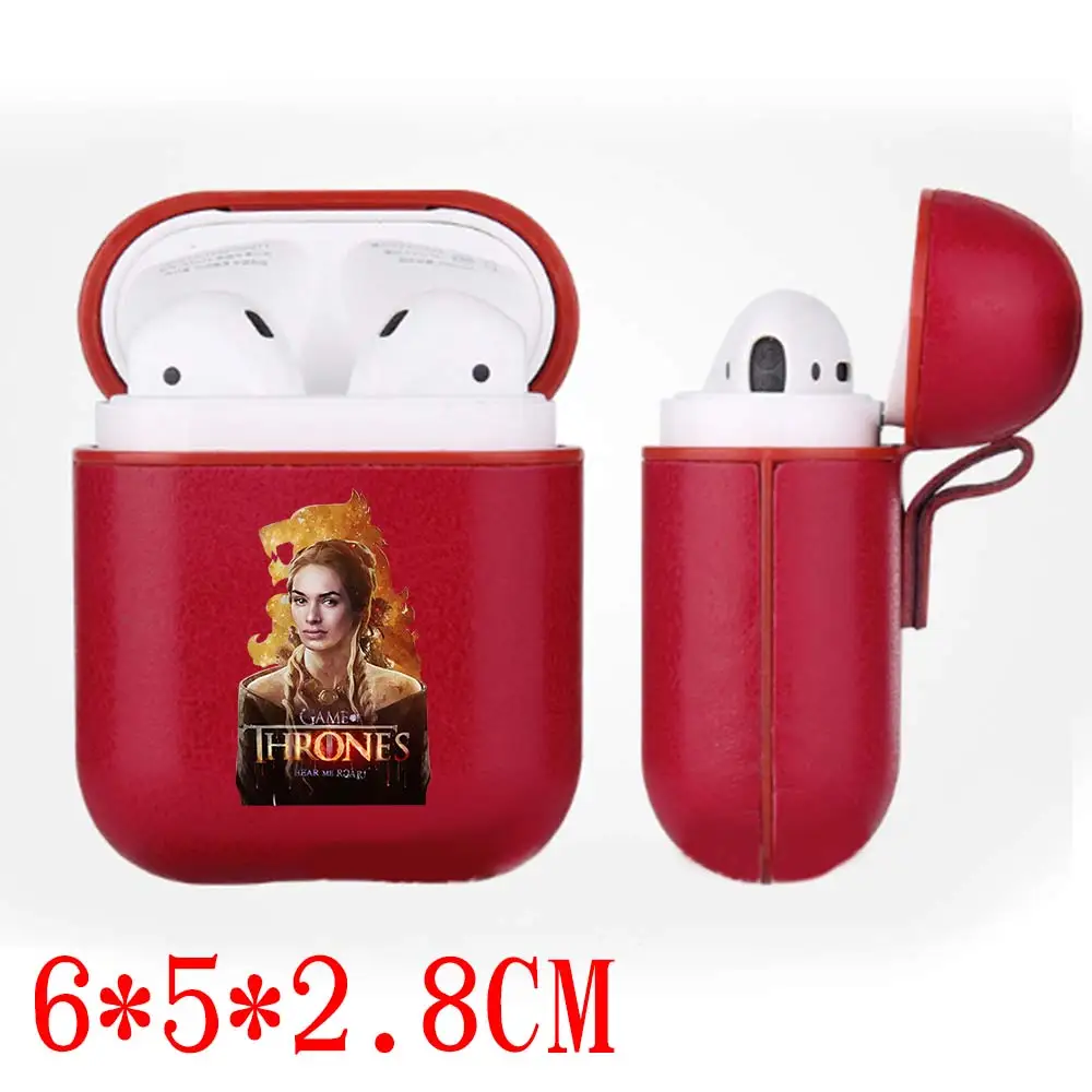 Игровой престолов Jon Snow PU кожаный Bluetooth беспроводной Чехол для гарнитуры Apple AirPods