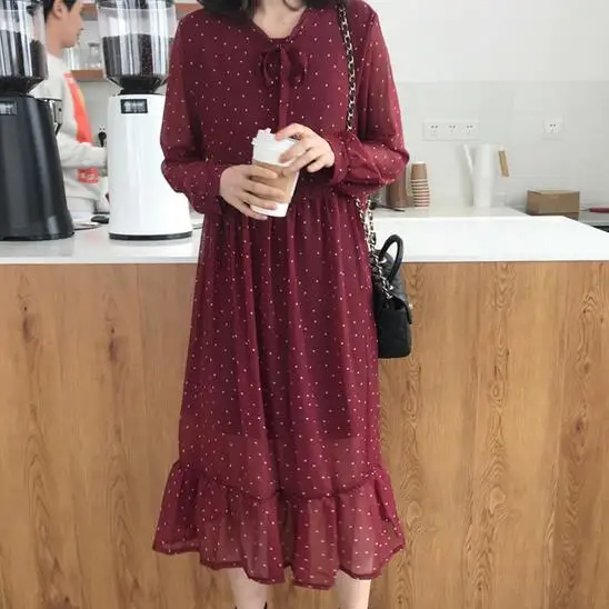 

Clobee 2019 Spring Sweet Mori Girl Janpese Style Dress A-line Pleated Women Dress Print Flowers Famale Dresses DJ273