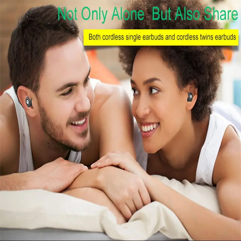Mini Twins Bluetooth V4.1 HD Stereo Wireless Earphones Smart Noise Cancelling Handsfree Bluetooth Earbuds for Xiaomi iPhone X 8