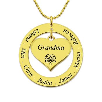 

Sweey Dropshipping Personalized Circle-Heart Family Necklace Silver/Gold/Rose Gold Mother's Day Gift for Ebay/Amazon/Etsy