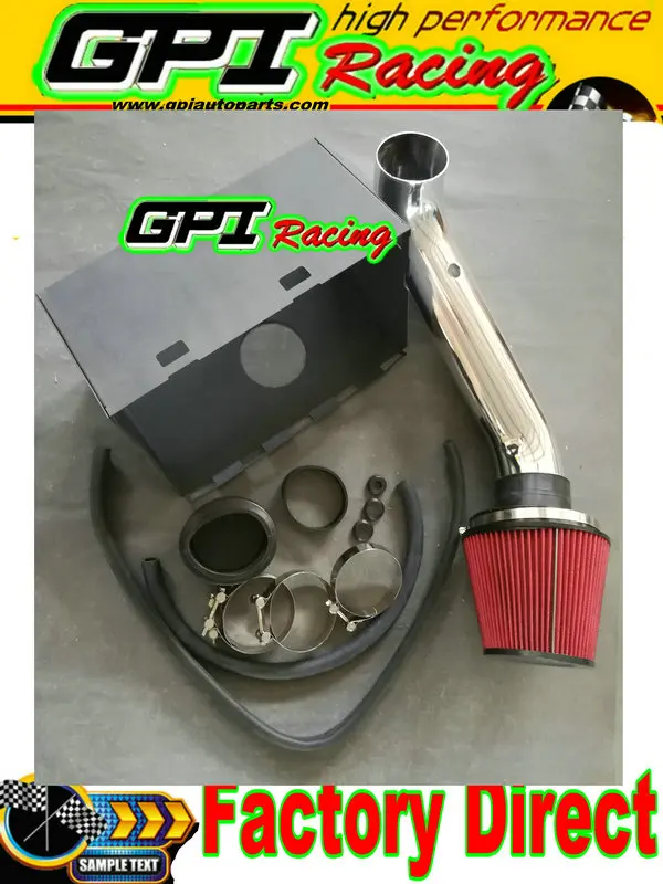 Красный комплект для впуска холодного воздуха + тепловой экран 02-08 Dodge Ram 1500 2500 4.7L