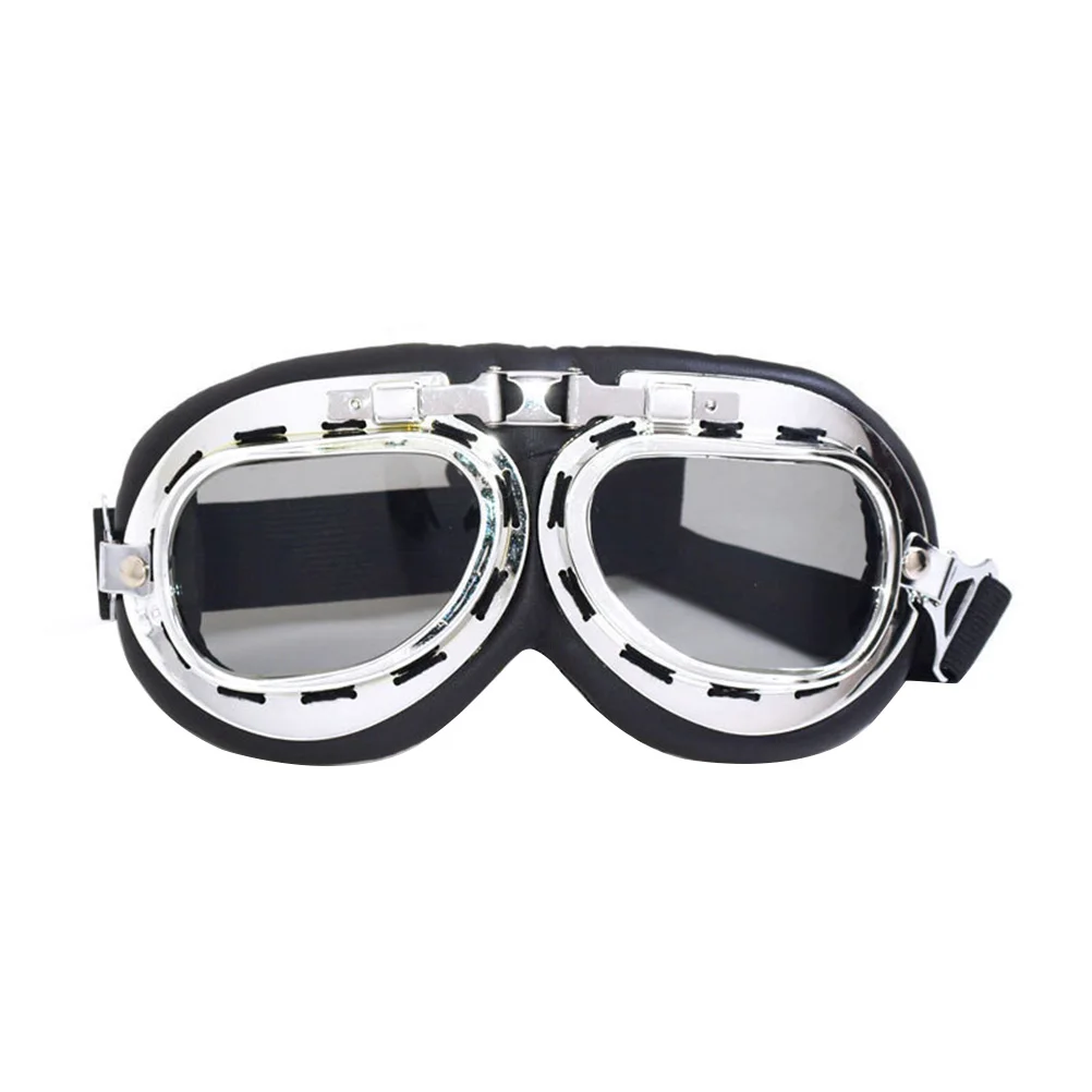 Motor Glasses Pilot Style Protective Motorcycle Bike Motor Biker Motocross ATV Scooter Cruisers Chopper Helmet Sun UV Goggles A3 - Цвет: Dark Brown