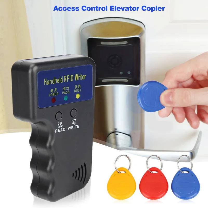 

Duplicator Key Handheld 125KHz RFID IC ID Card Copier Writer Duplicator Programmer Reader Match Writable EM4305 ID Key Fo