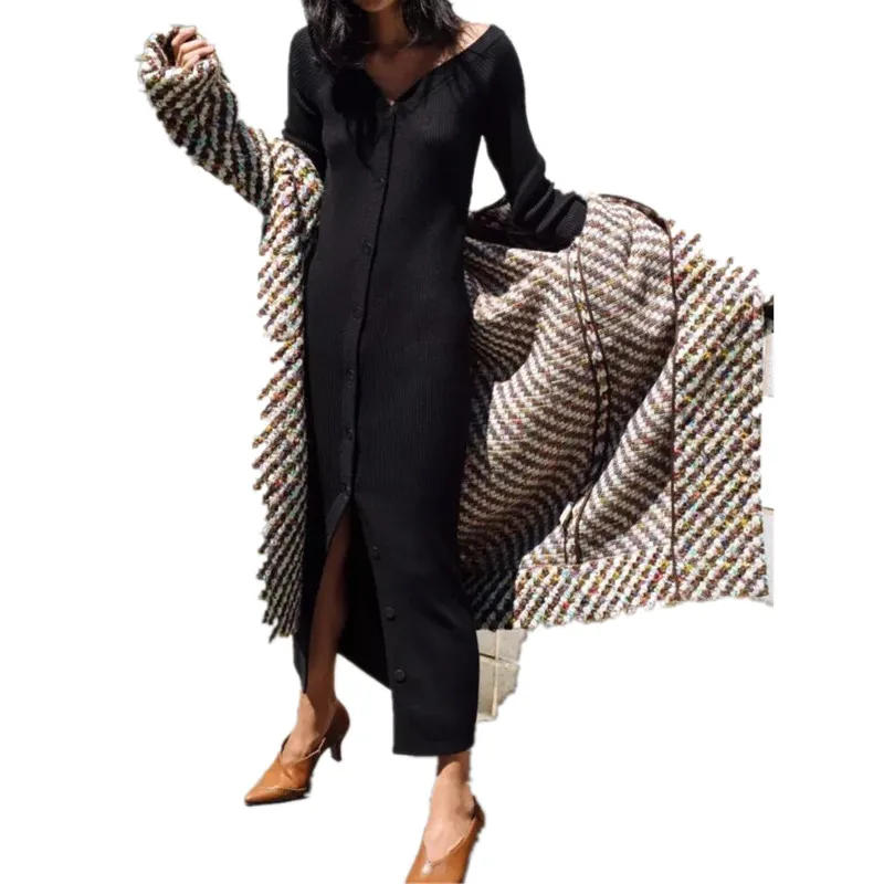

2018 summer Autumn new fashion women casual Brief dress female vestido Black color