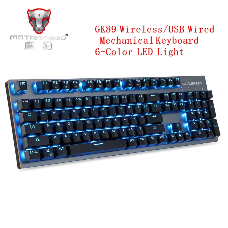 Motospeed GK89 2 4 ГГц Беспроводная/USB Проводная Механическая клавиатура|Клавиатуры| |