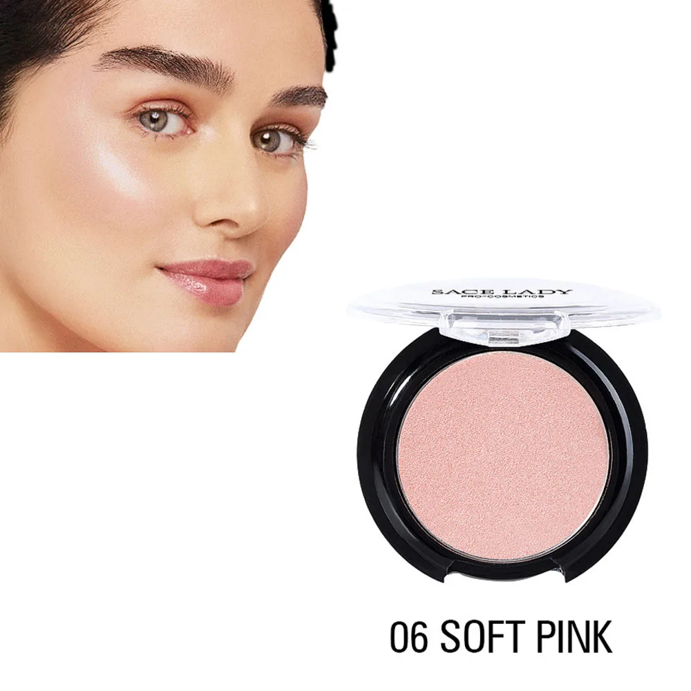 06 SACE LADY хайлайтер пудра для лица Iluminator макияж профессиональный блеск палитра комплект для макияжа с эффектом свечения осветляет косметику TSLM1 - Цвет: 06