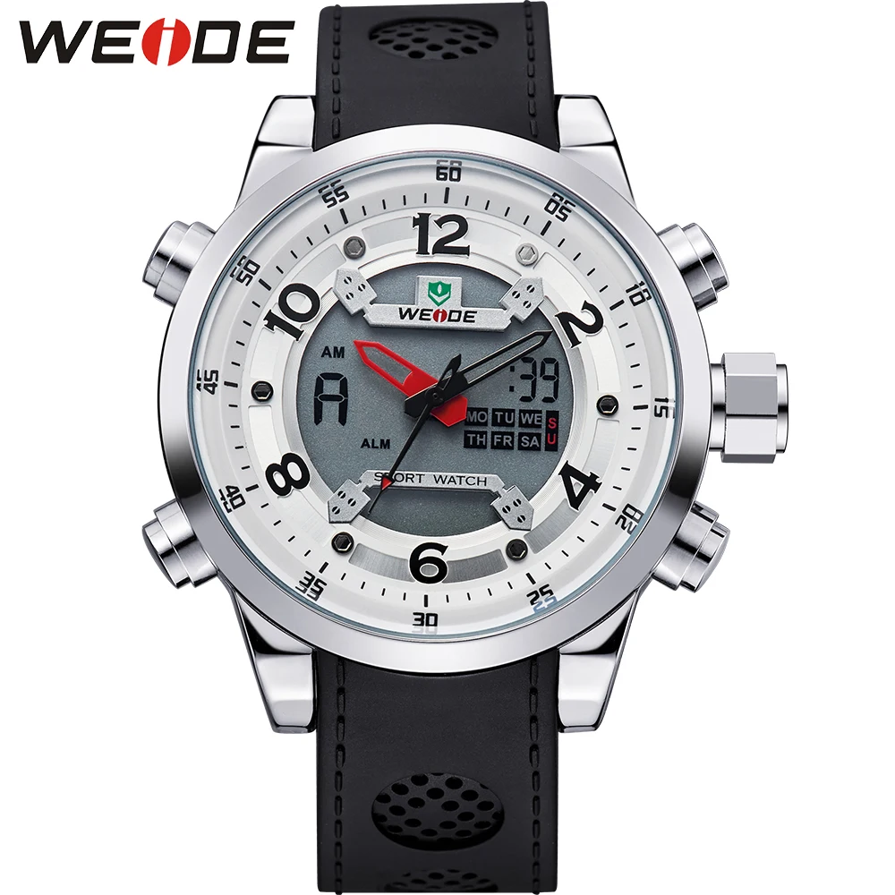 

WEIDE Luxury Brand Men's Sports Cheap Watches Waterproof Quartz Date Clock Stopwatches Army Military Relogio Masculino