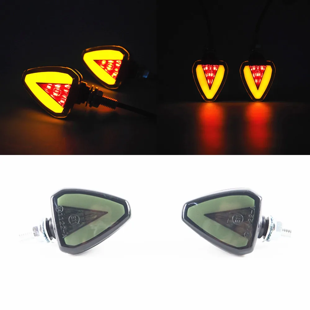 

Pair Motorcycle Turn Signal Light LED Amber Lamp Turn Signals Blinkers Universal for Honda Kawasaki Ducati Aprilia Suzuki Yamaha