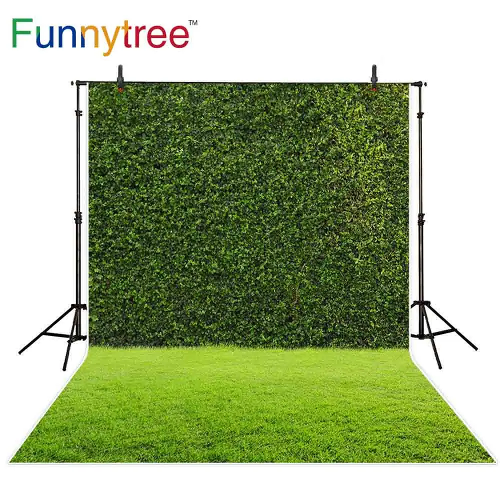 

Funnytree backdrop photocall backyard artificial abstract green grass wall beautiful carpet outside photographic background