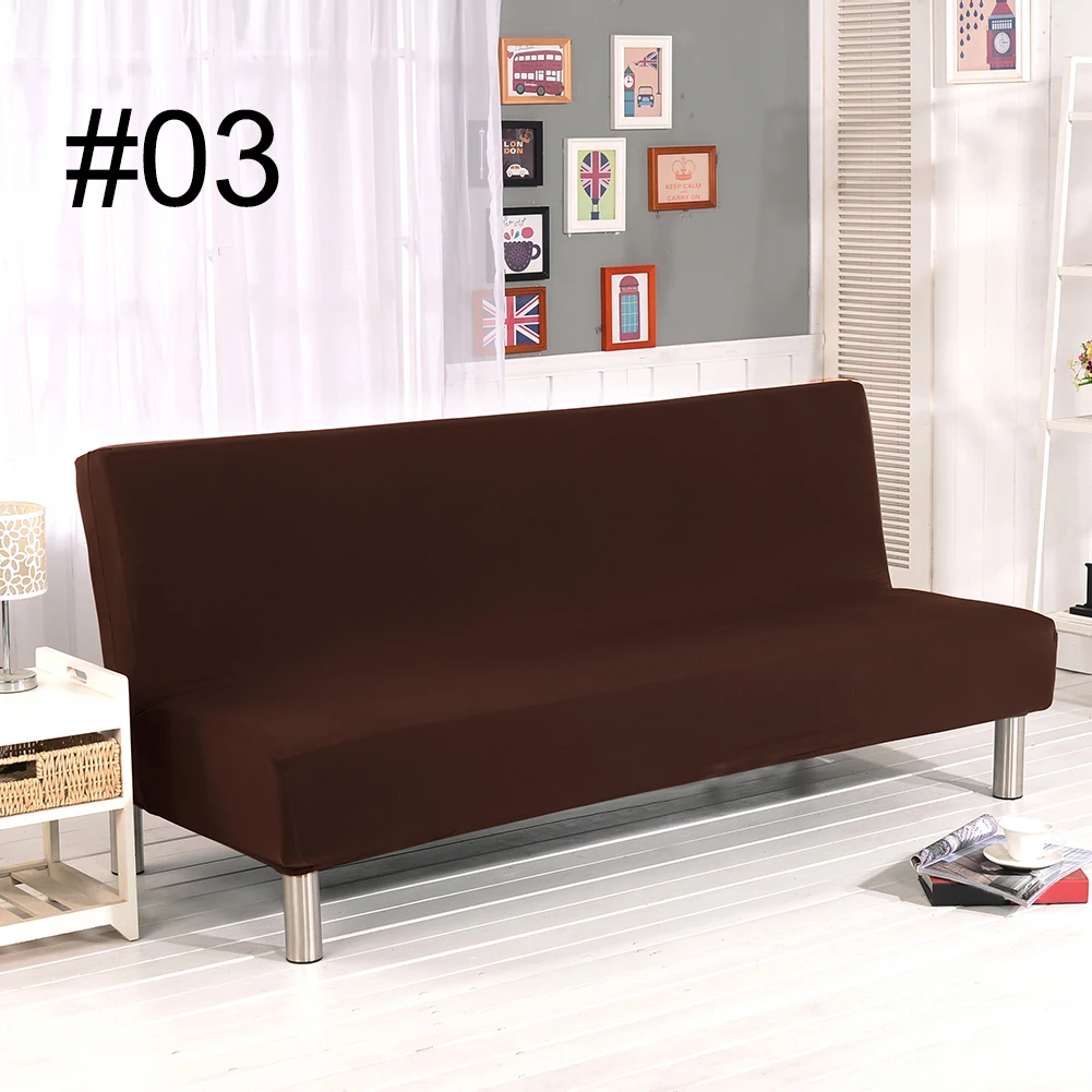 Растягивающийся чехол для дивана, кровати, складной защитный чехол для футона, все включено - Цвет: Brown