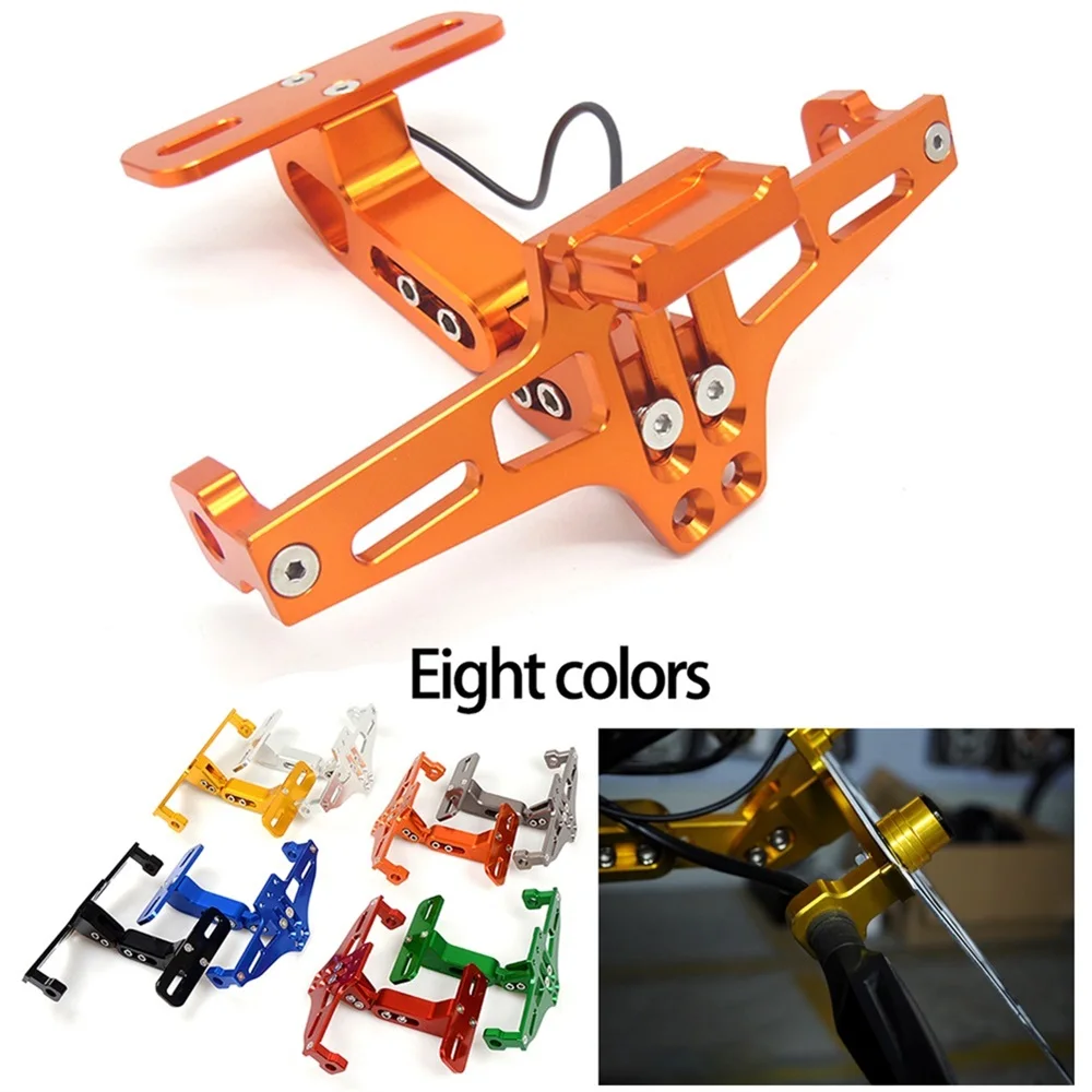 Светодиодный держатель номерного знака для мотоцикла, кронштейн для Moto, рама для fz6 fz1 benelli trk 502 tnt 125 xmax 125 Buell Yamaha