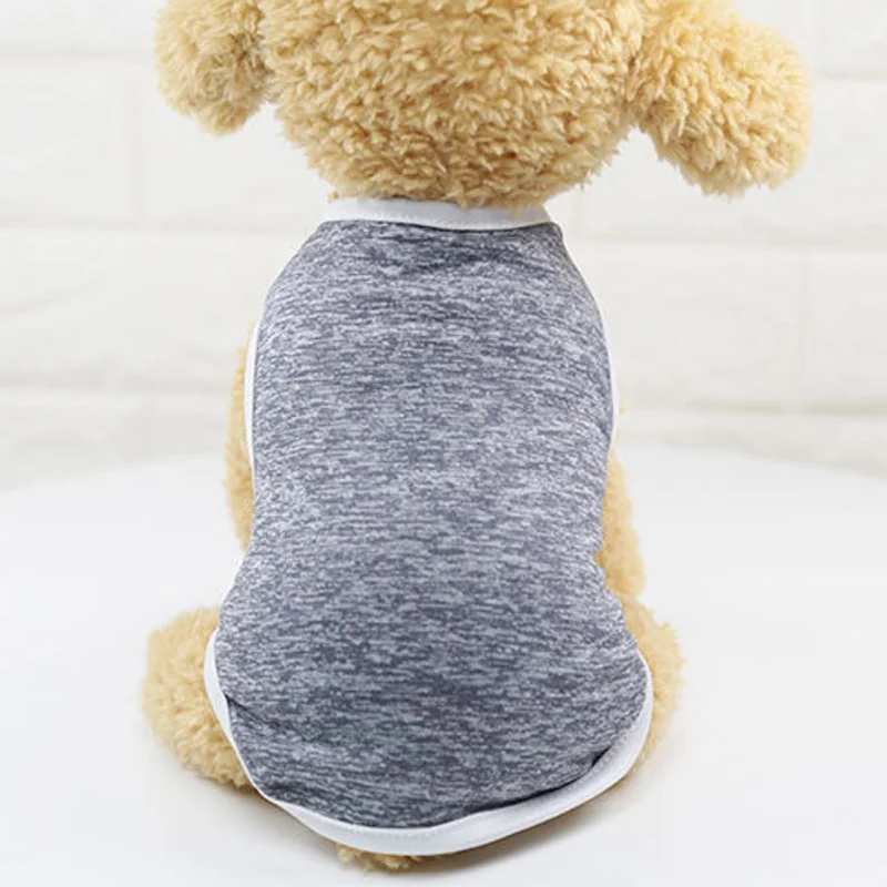 Летний однотонный жилет для собак Футболка Одежда для домашних животных маленькие собачки Чихуахуа Йоркширский наряд дышащая одежда для щенков и кошек футболки