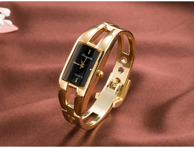 Модные брендовые женские модные роскошные женские золотые часы из нержавеющей стали женские кварцевые часы-браслет relogios femininos