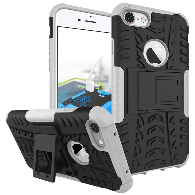 

Luxury Cute Tire Pattern Heavy Duty Armor Phone Case for iPhone 6 6S 7 Plus Hybrid Rugged PC+TPU Shockproof Cover for iPhone 7