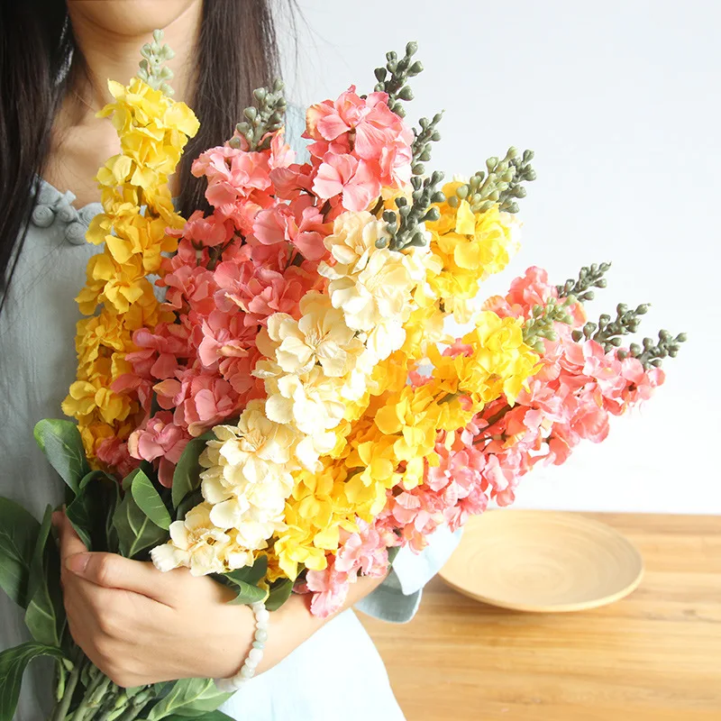 

90cm Artificial Violet Flower Branch for Home Garden Decoration Fake Flowers Christmas Birthday Party Wedding Supplies Flores