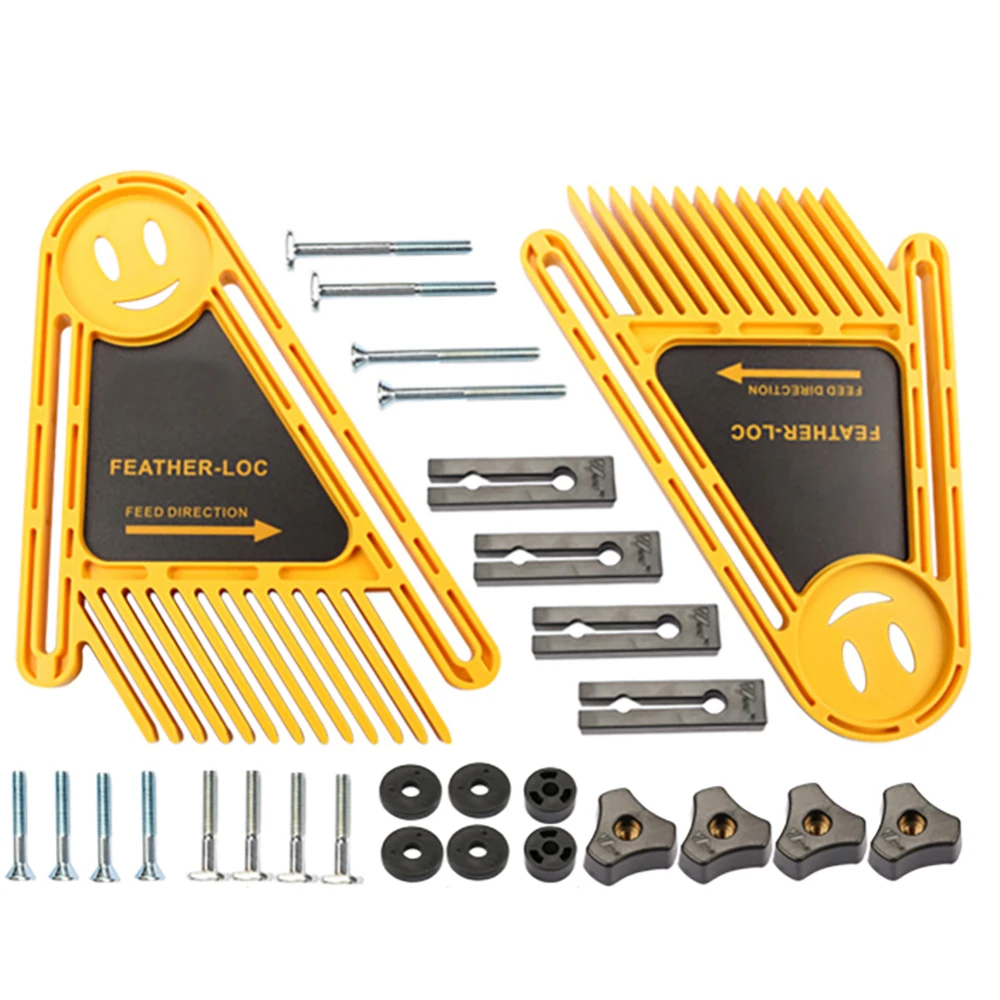 

Multi-purpose Double Featherboards Miter Gauge Wood Carving Woodworking Leather Hand Tools Woodworking Feather Loc board set